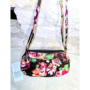 Vera Bradley English Rose Chocolate Whitney Quilted Purse New! Retired Pattern